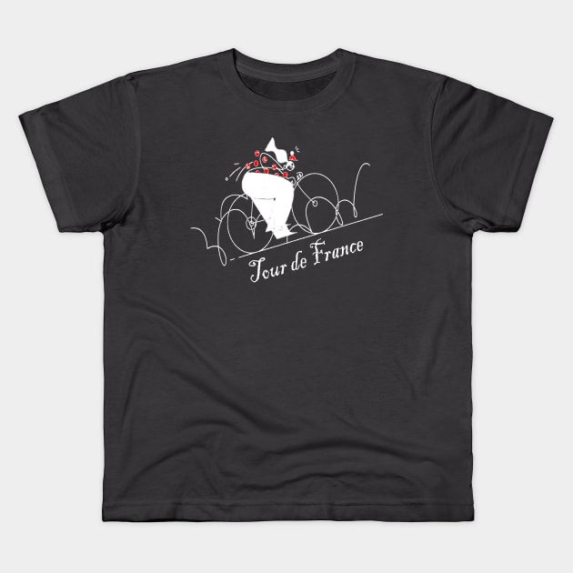 Le tour france Kids T-Shirt by vintagejoa